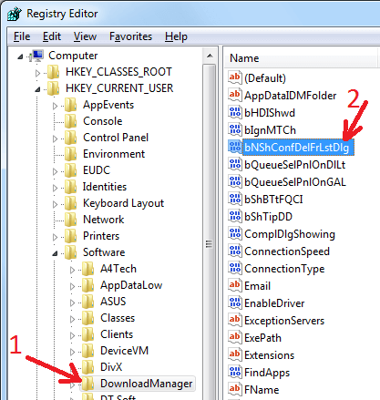 Delete 'bNShConfDelFrLstDlg' key value